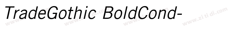 TradeGothic BoldCond字体转换